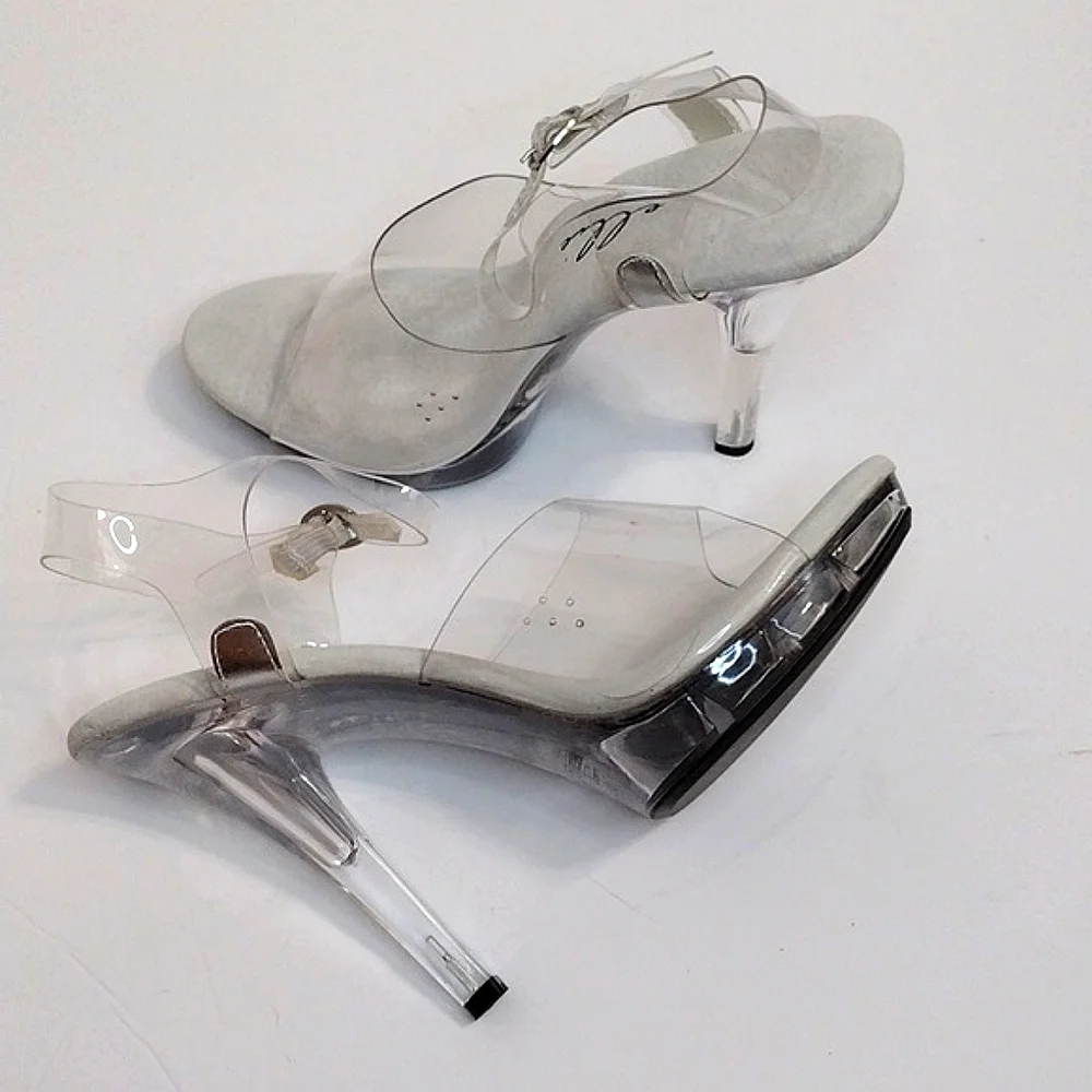 Ellie Shoes Clear Platform Sandals US 9 Open Toe 5.5